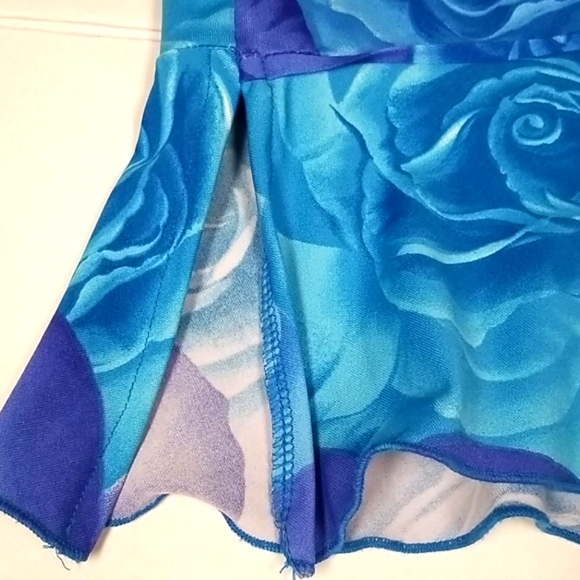 Blue Floral Skirt - Picture 3 of 4